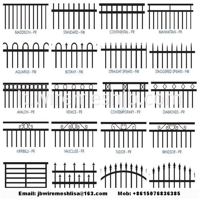 Zinc Steel Wrought Iron Fence